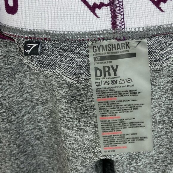 Gymshark Flex Matching Set Crop Leggings Sports Bra Grey Plum Size XS‎ Fitness - Picture 6 of 12